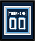 Maine Nameplate & Number (Back) Combined - Road Navy Blue (1994-2008) - Triple Mat 2