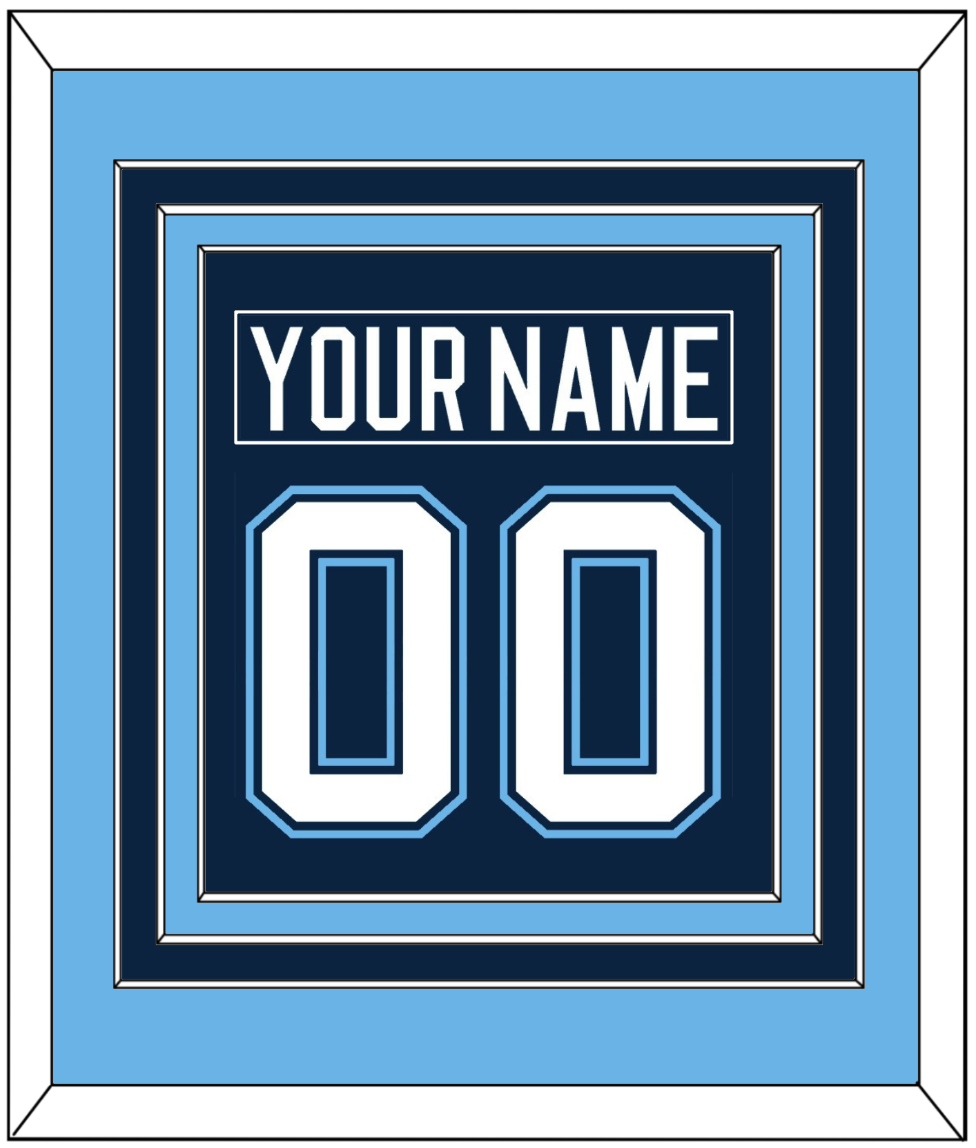 Maine Nameplate & Number (Back) Combined - Road Navy Blue (1994-2008) - Premier Tier 3