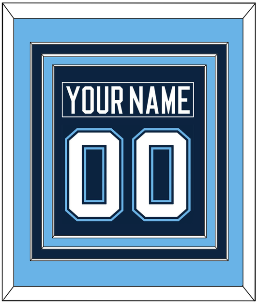 Maine Nameplate & Number (Back) Combined - Road Navy Blue (1994-2008) - Premier Tier 3
