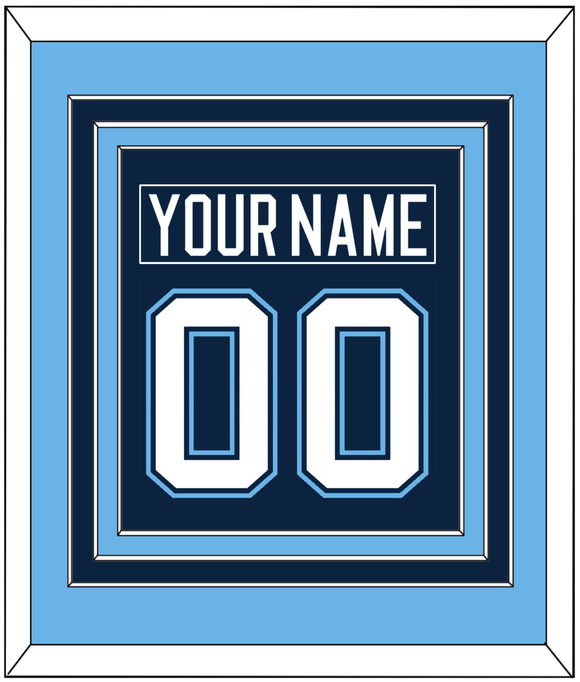 Maine Nameplate & Number (Back) Combined - Road Navy Blue (1994-2008) - Triple Mat 3