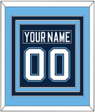 Maine Nameplate & Number (Back) Combined - Road Navy Blue (1994-2008) - Triple Mat 3