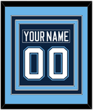 Maine Nameplate & Number (Back) Combined - Road Navy Blue (1994-2008) - Triple Mat 3