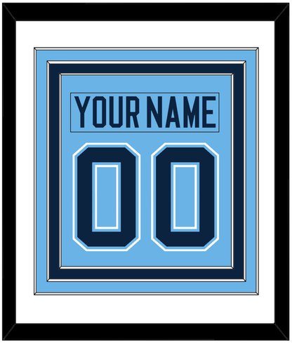 Maine Nameplate & Number (Back) Combined - Alternate Light Blue (2007-2008) - Premier Tier 1