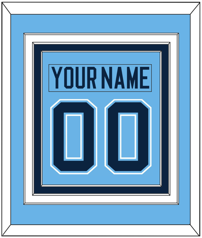 Maine Nameplate & Number (Back) Combined - Alternate Light Blue (2007-2008) - Premier Tier 2