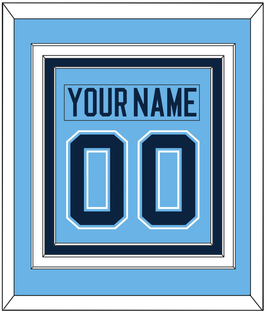 Maine Nameplate & Number (Back) Combined - Alternate Light Blue (2007-2008) - Premier Tier 2