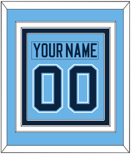 Maine Nameplate & Number (Back) Combined - Alternate Light Blue (2007-2008) - Triple Mat 2