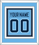 Maine Nameplate & Number (Back) Combined - Alternate Light Blue (2007-2008) - Triple Mat 2