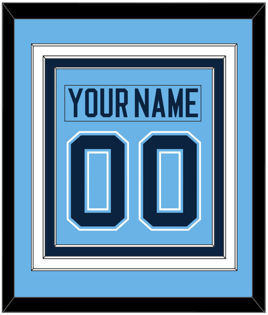 Maine Nameplate & Number (Back) Combined - Alternate Light Blue (2007-2008) - Premier Tier 2