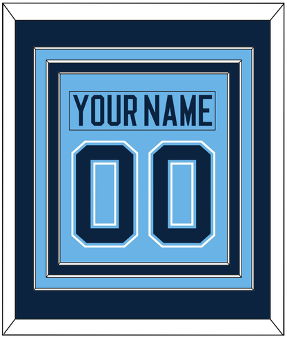 Maine Nameplate & Number (Back) Combined - Alternate Light Blue (2007-2008) - Premier Tier 3