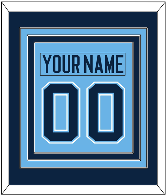 Maine Nameplate & Number (Back) Combined - Alternate Light Blue (2007-2008) - Premier Tier 3
