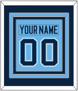 Maine Nameplate & Number (Back) Combined - Alternate Light Blue (2007-2008) - Triple Mat 3