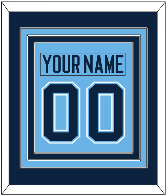 Maine Nameplate & Number (Back) Combined - Alternate Light Blue (2007-2008) - Triple Mat 3