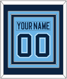 Maine Nameplate & Number (Back) Combined - Alternate Light Blue (2007-2008) - Triple Mat 3