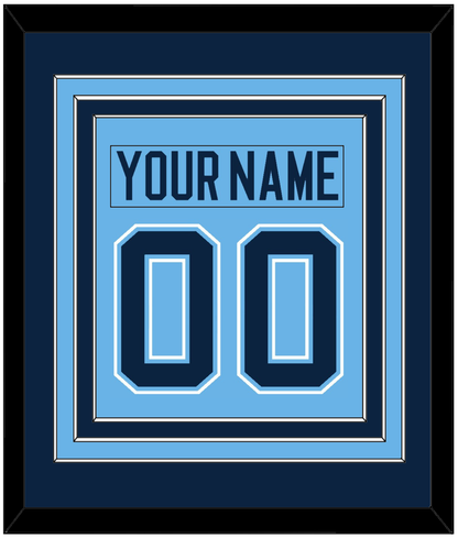 Maine Nameplate & Number (Back) Combined - Alternate Light Blue (2007-2008) - Premier Tier 3