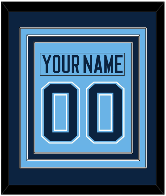 Maine Nameplate & Number (Back) Combined - Alternate Light Blue (2007-2008) - Premier Tier 3