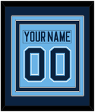 Maine Nameplate & Number (Back) Combined - Alternate Light Blue (2007-2008) - Triple Mat 3