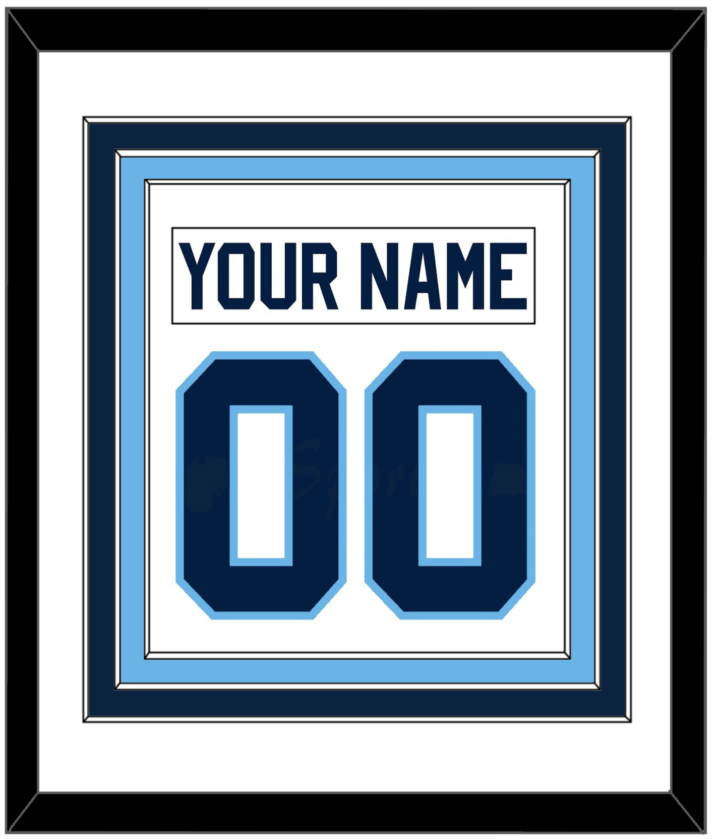 Maine Nameplate & Number (Back) Combined - Home White (1993-1994) - Premier Tier 1