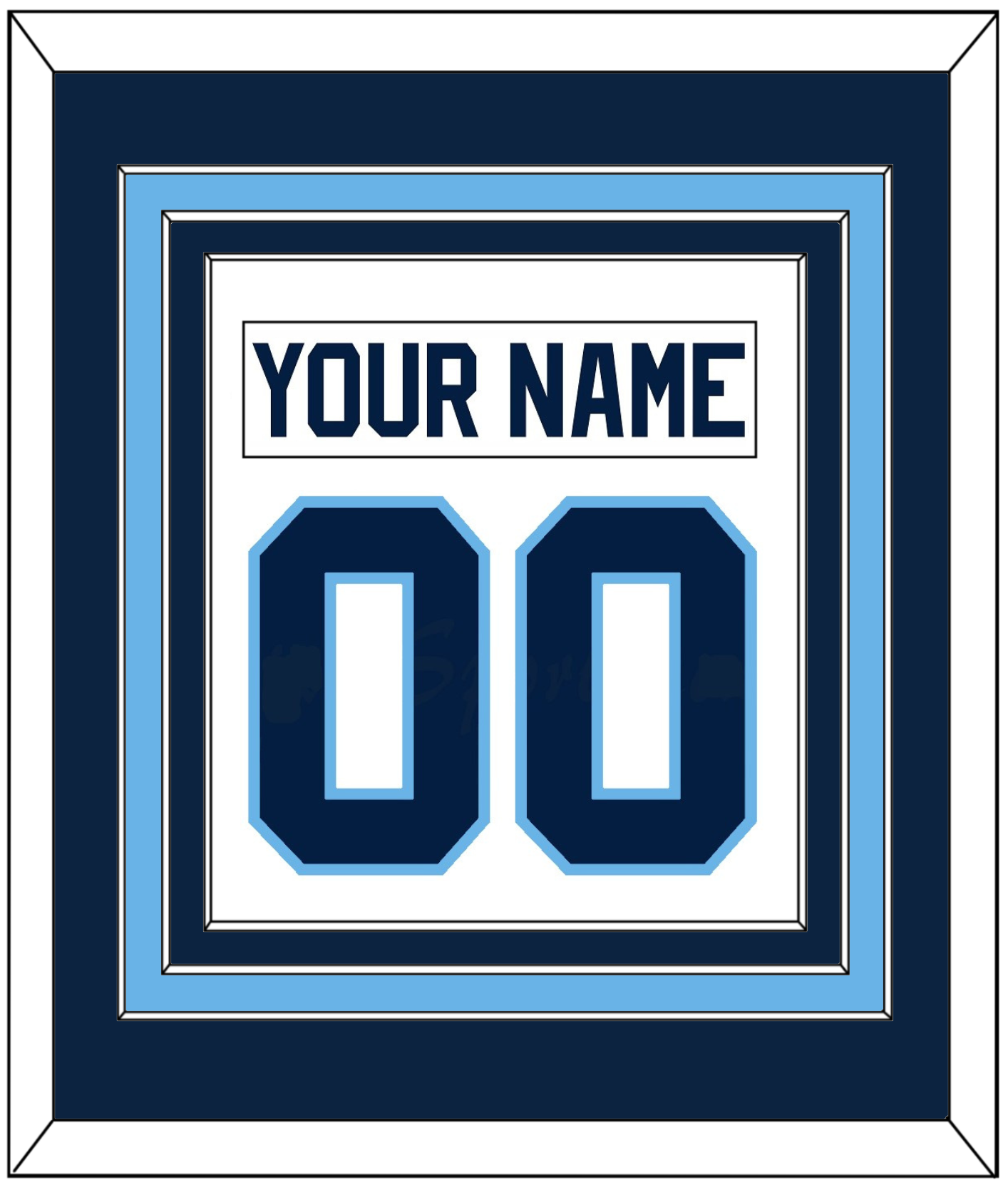 Maine Nameplate & Number (Back) Combined - Home White (1993-1994) - Premier Tier 2