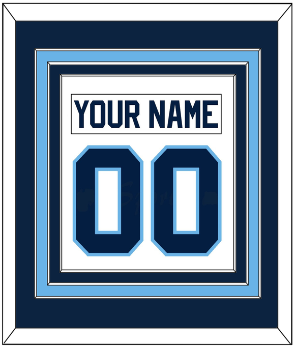 Maine Nameplate & Number (Back) Combined - Home White (1993-1994) - Triple Mat 2