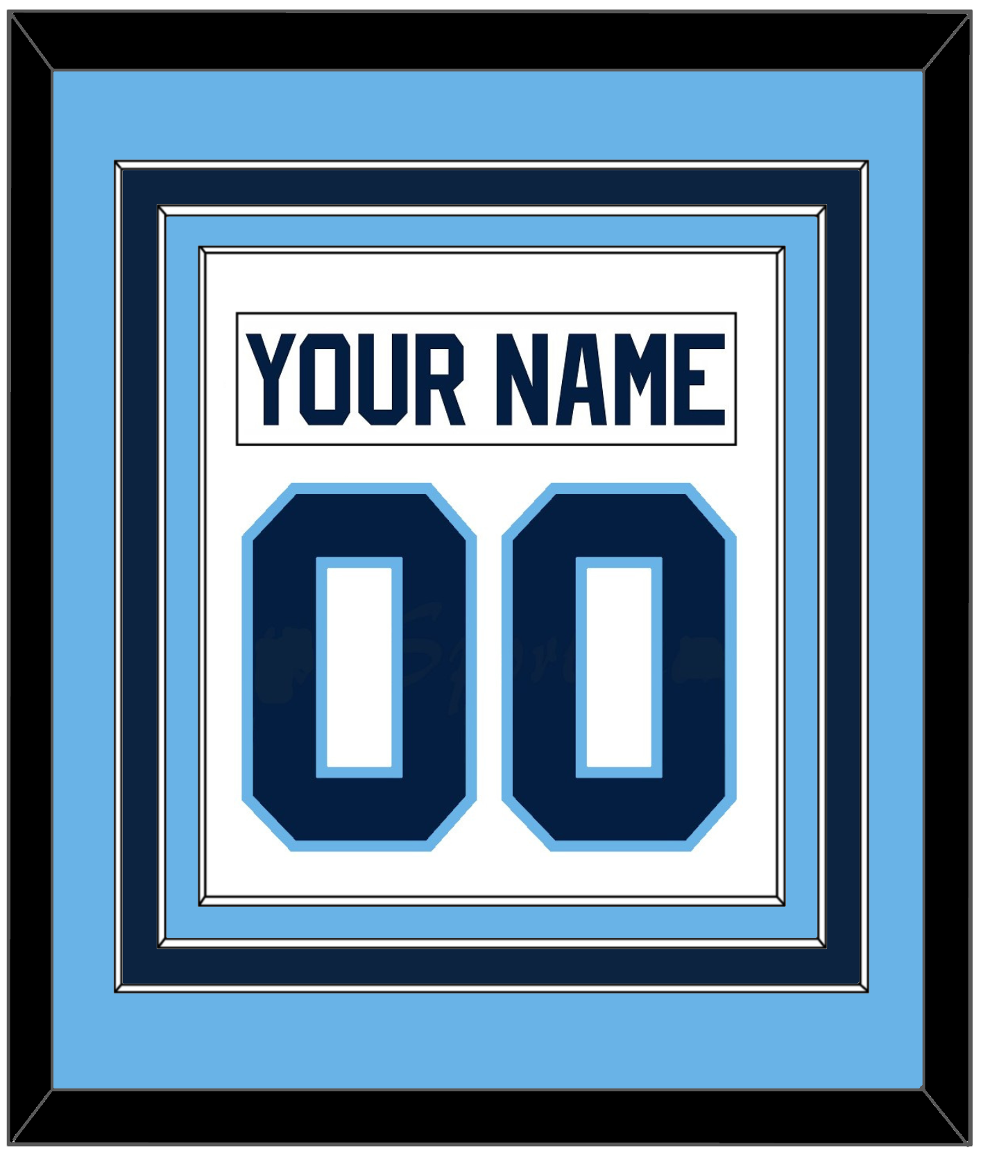 Maine Nameplate & Number (Back) Combined - Home White (1993-1994) - Premier Tier 3