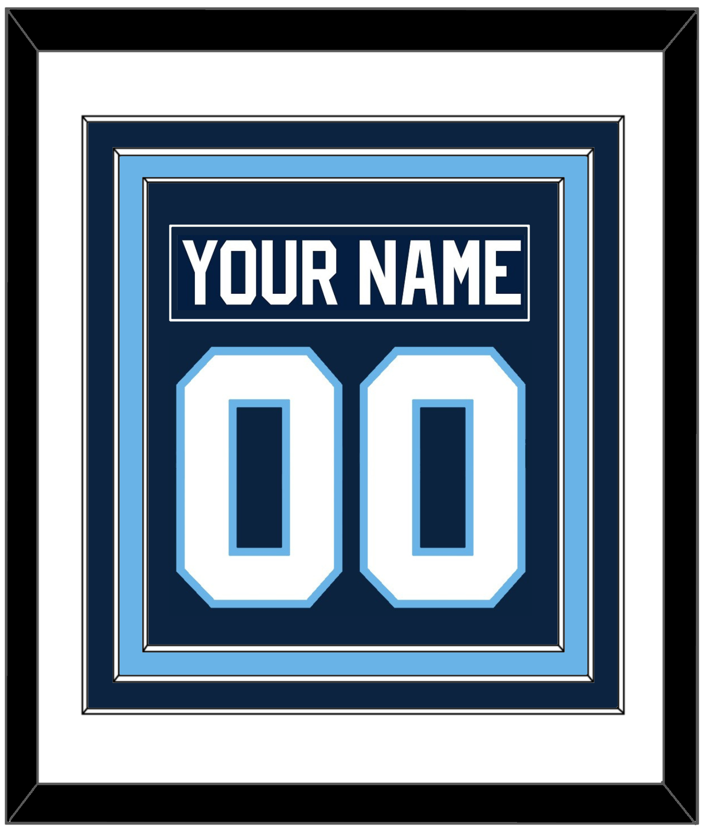 Maine Nameplate & Number (Back) Combined - Road Navy Blue (1993-1994) - Premier Tier 1