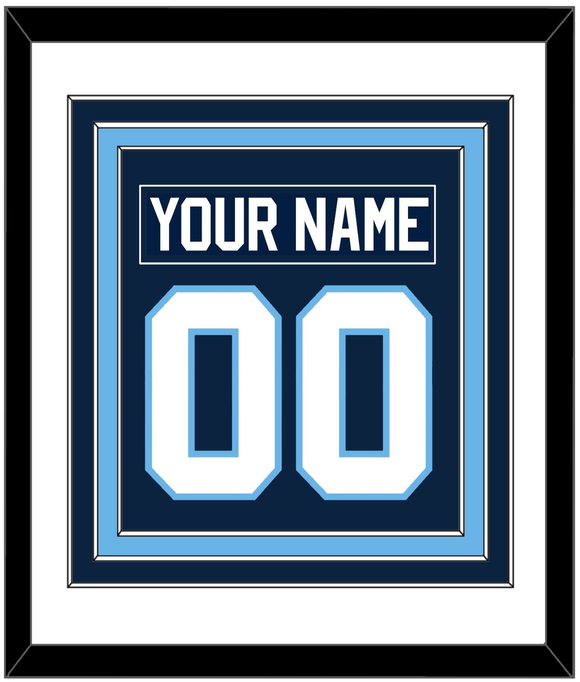 Maine Nameplate & Number (Back) Combined - Road Navy Blue (1993-1994) - Triple Mat 1