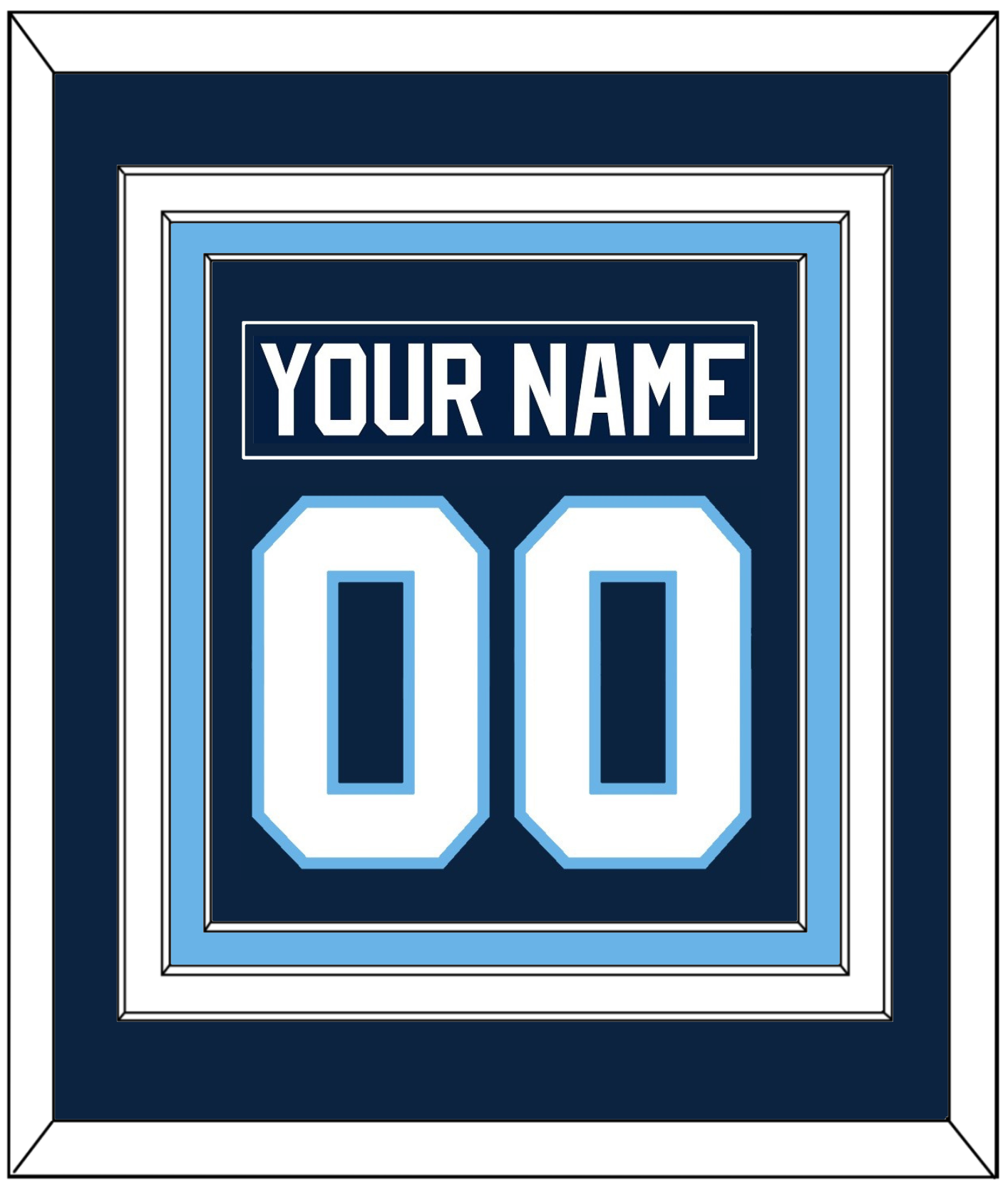 Maine Nameplate & Number (Back) Combined - Road Navy Blue (1993-1994) - Premier Tier 2