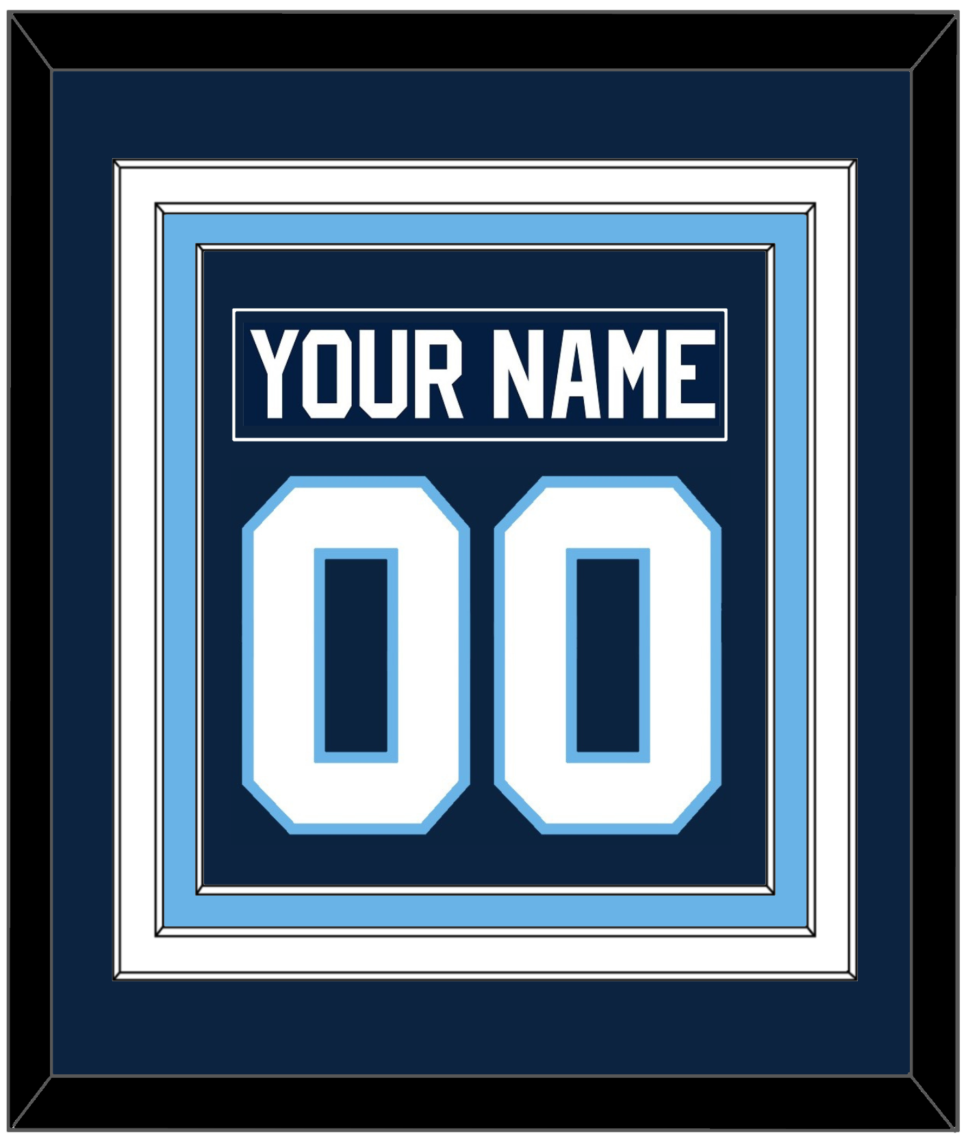 Maine Nameplate & Number (Back) Combined - Road Navy Blue (1993-1994) - Premier Tier 2
