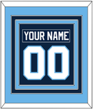 Maine Nameplate & Number (Back) Combined - Road Navy Blue (1993-1994) - Triple Mat 3