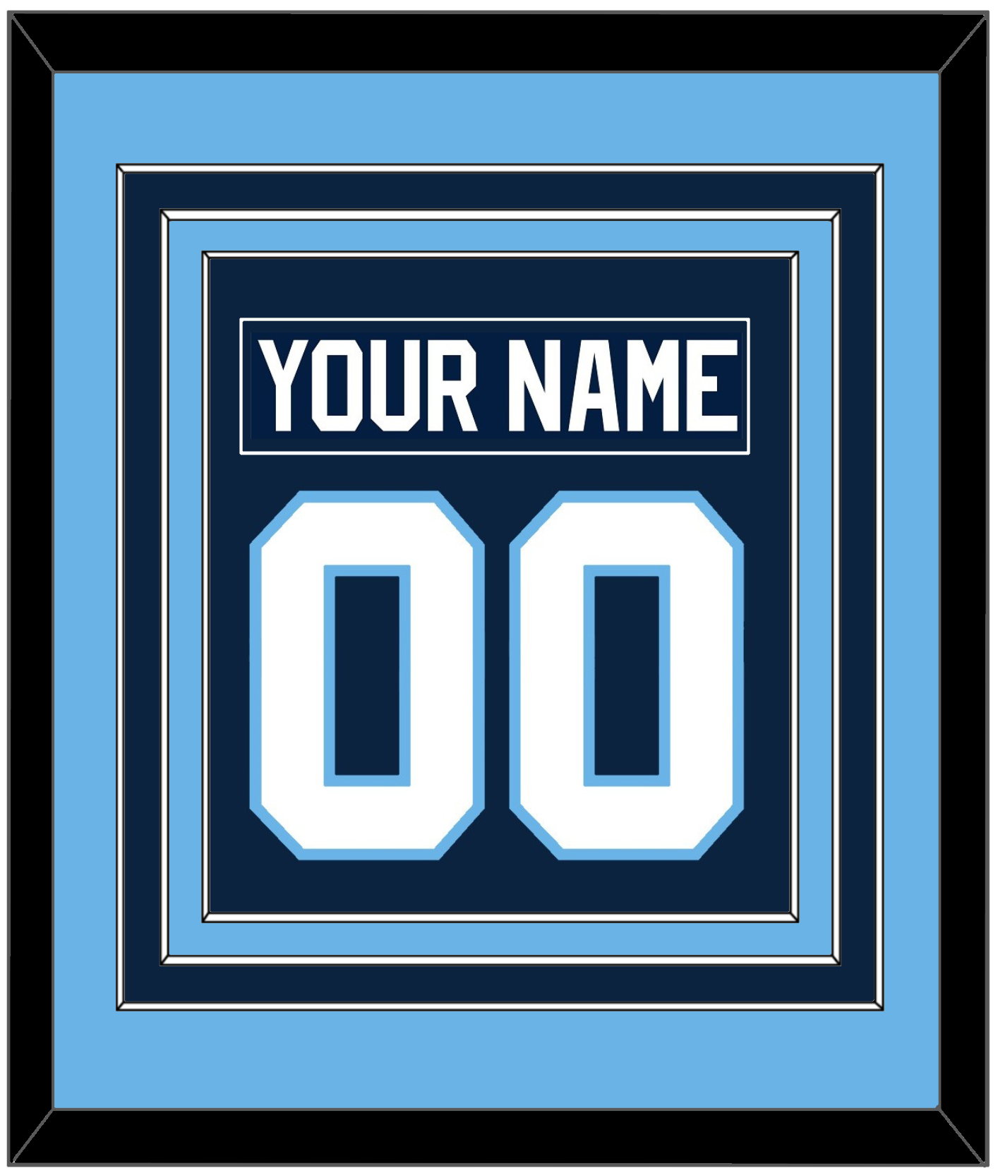 Maine Nameplate & Number (Back) Combined - Road Navy Blue (1993-1994) - Premier Tier 3