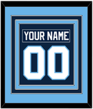 Maine Nameplate & Number (Back) Combined - Road Navy Blue (1993-1994) - Triple Mat 3