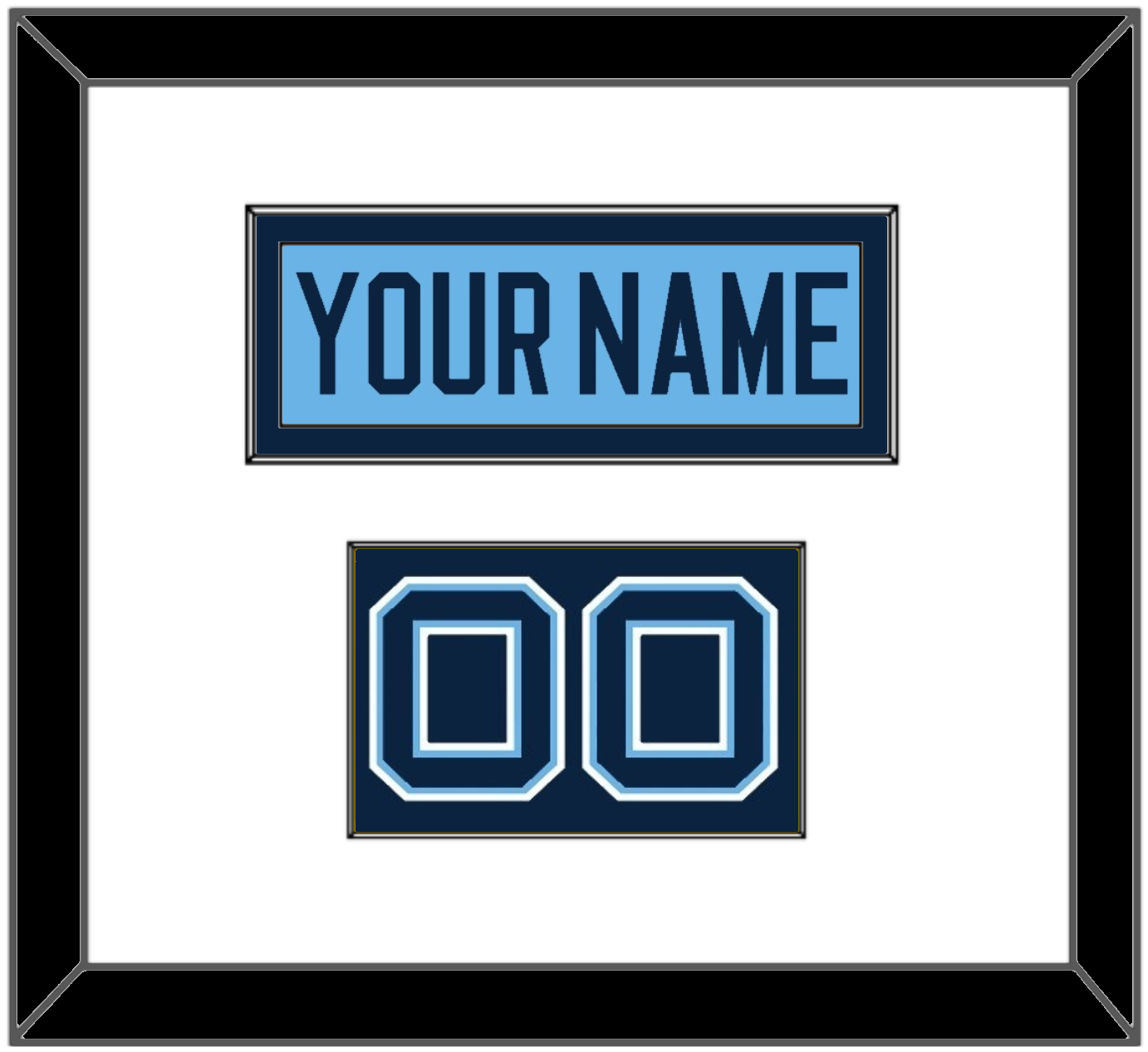 Maine Hockey Nameplate & Number (Shoulder) - Alternate Light Blue (2007-2008) - Essential Tier 1