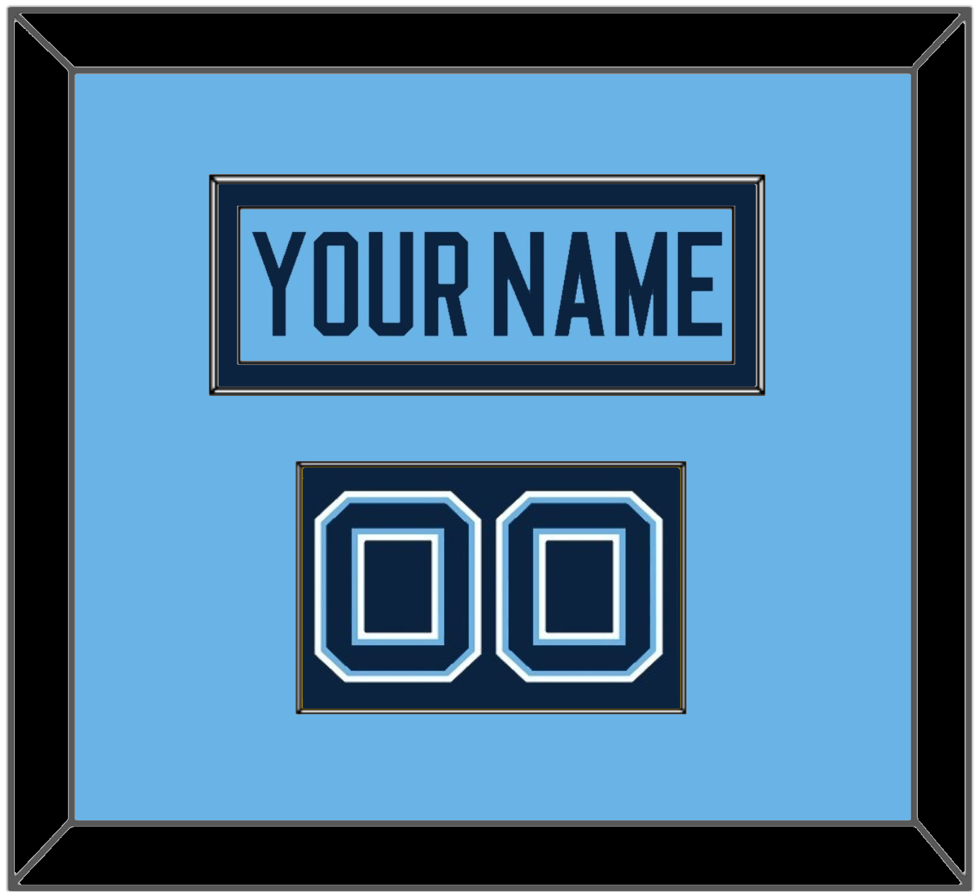 Maine Hockey Nameplate & Number (Shoulder) - Alternate Light Blue (2007-2008) - Essential Tier 2