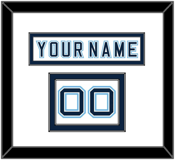 Maine Hockey Nameplate & Number (Shoulder) - Home White - Double Mat 1