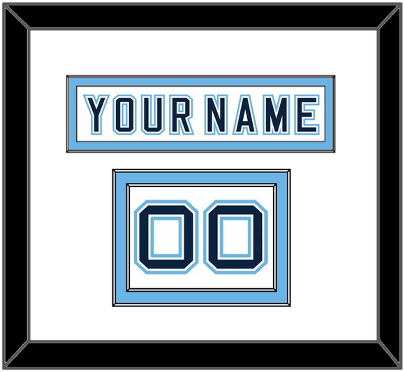 Maine Hockey Nameplate & Number (Shoulder) - Home White - Double Mat 2