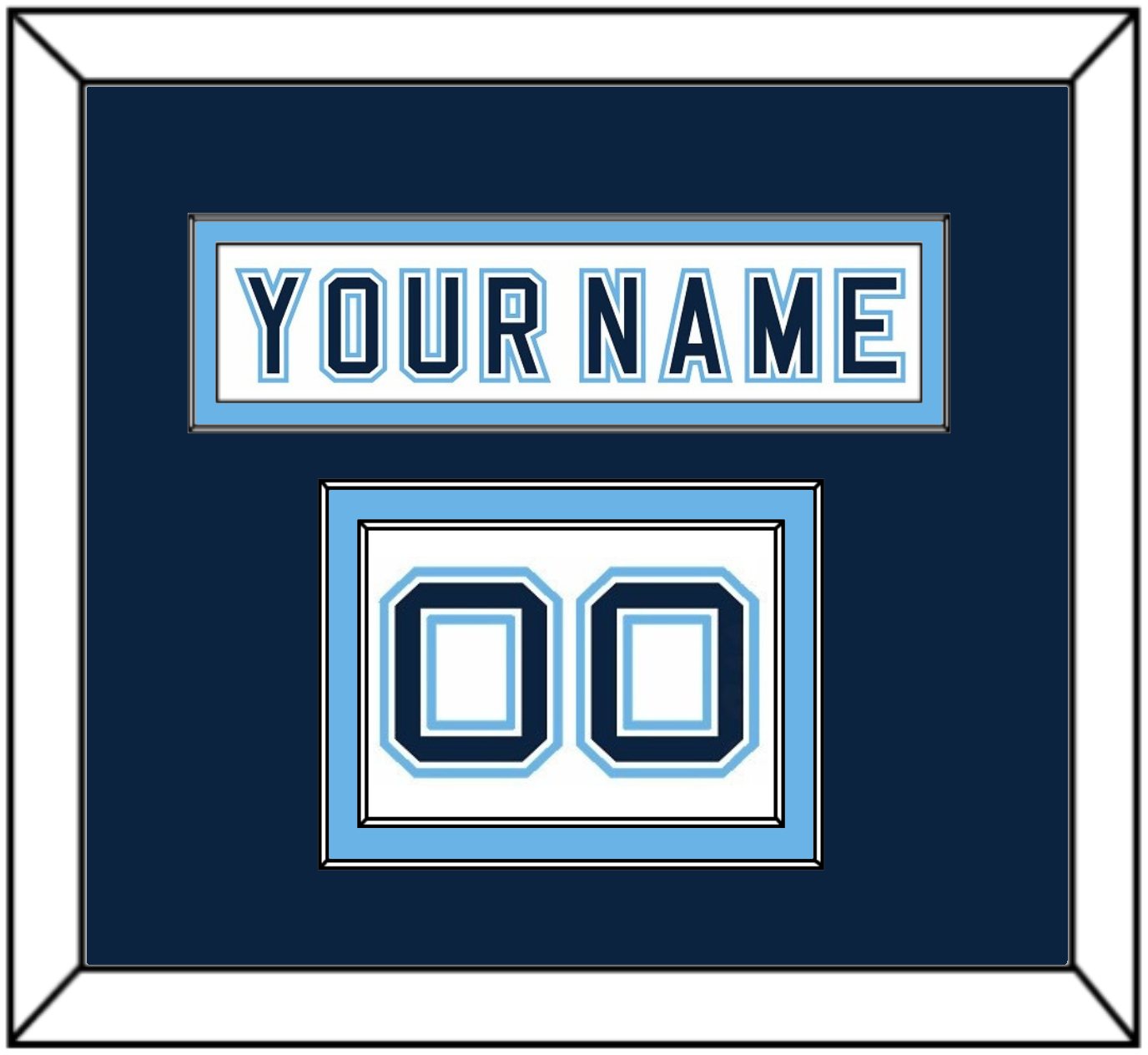 Maine Hockey Nameplate & Number (Shoulder) - Home White - Signature Tier 3