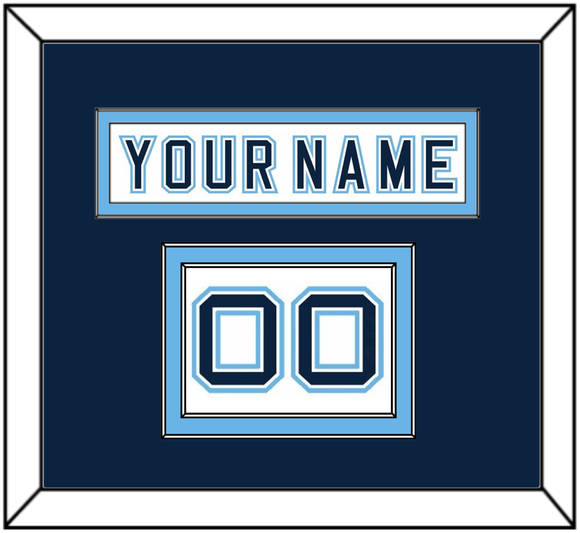 Maine Hockey Nameplate & Number (Shoulder) - Home White - Double Mat 3