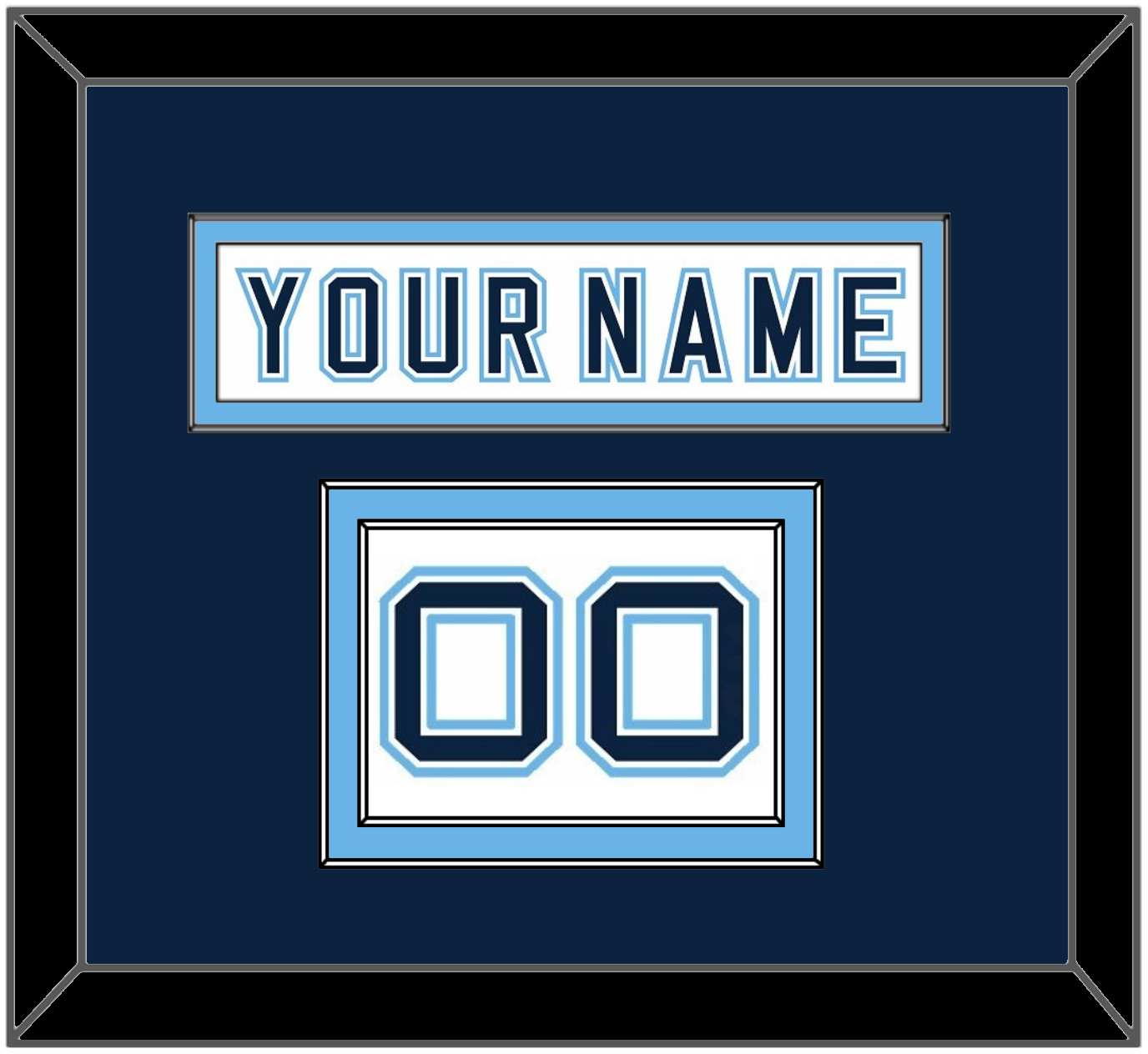 Maine Hockey Nameplate & Number (Shoulder) - Home White - Signature Tier 3
