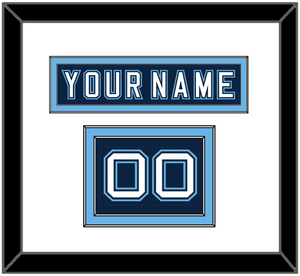 Maine Hockey Nameplate & Number (Shoulder) - Road Navy Blue - Double Mat 1