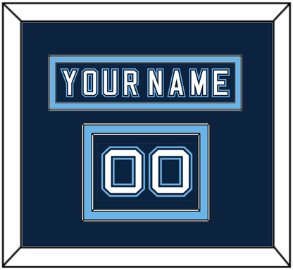 Maine Hockey Nameplate & Number (Shoulder) - Road Navy Blue - Signature Tier 2