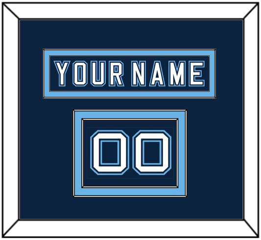Maine Hockey Nameplate & Number (Shoulder) - Road Navy Blue - Signature Tier 2