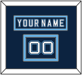 Maine Hockey Nameplate & Number (Shoulder) - Road Navy Blue - Double Mat 2