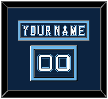 Maine Hockey Nameplate & Number (Shoulder) - Road Navy Blue - Signature Tier 2
