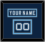 Maine Hockey Nameplate & Number (Shoulder) - Road Navy Blue - Double Mat 2