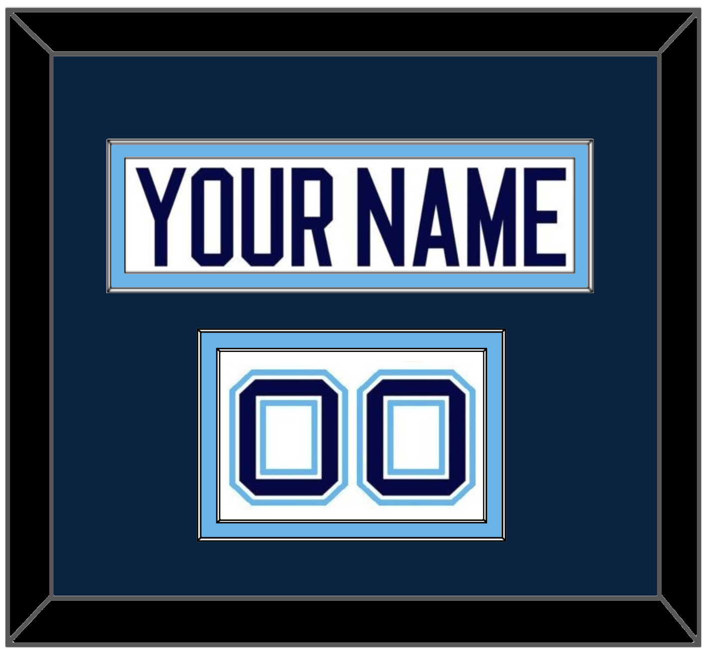 Maine Hockey Nameplate & Number (Shoulder) - Home White (1994-2008) - Signature Tier 2