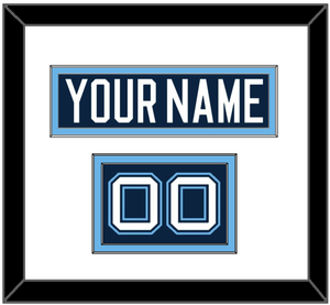 Maine Hockey Nameplate & Number (Shoulder) - Road Navy Blue (1994-2008) - Double Mat 1