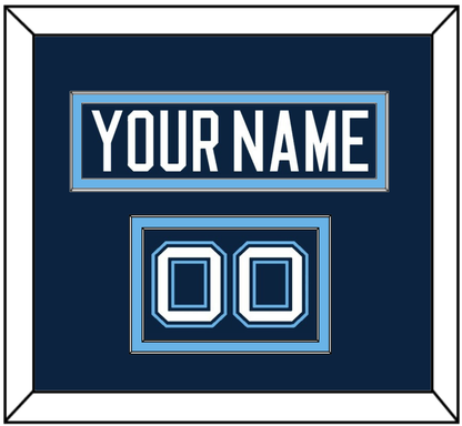 Maine Hockey Nameplate & Number (Shoulder) - Road Navy Blue (1994-2008) - Signature Tier 2