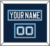 Maine Hockey Nameplate & Number (Shoulder) - Road Navy Blue (1994-2008) - Double Mat 2