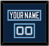 Maine Hockey Nameplate & Number (Shoulder) - Road Navy Blue (1994-2008) - Double Mat 2