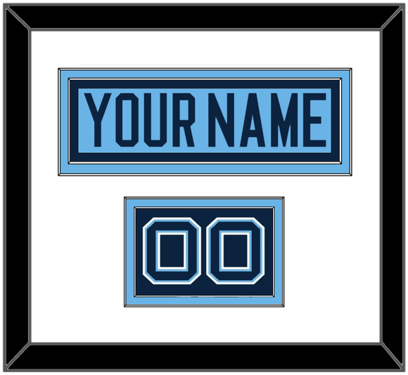 Maine Hockey Nameplate & Number (Shoulder) - Alternate Light Blue (2007-2008) - Double Mat 1